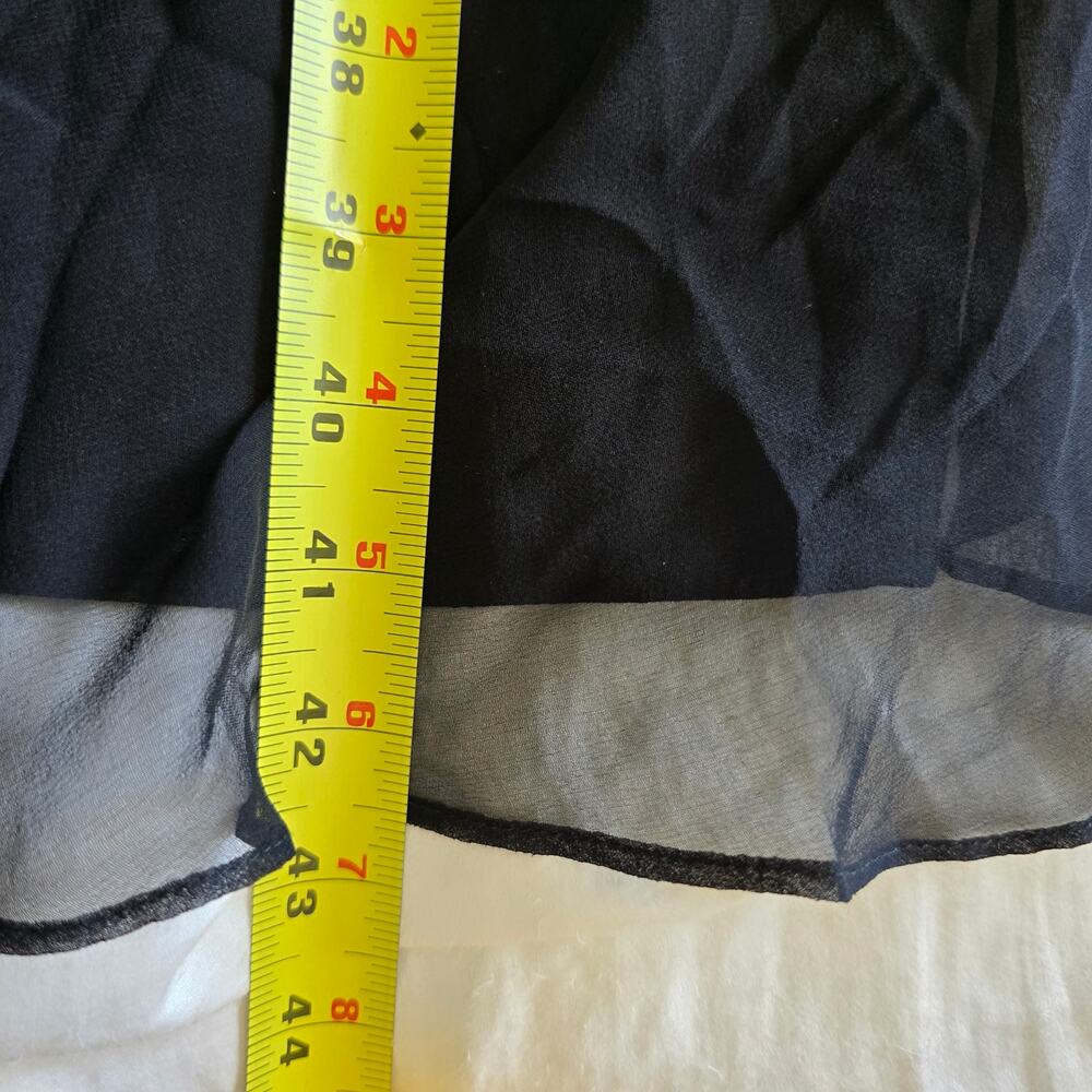 Vintage Laundry 100% Silk Beaded Drop Waist Handkerchief Hem Midi Slip Dress-6 - Picture 12 of 12